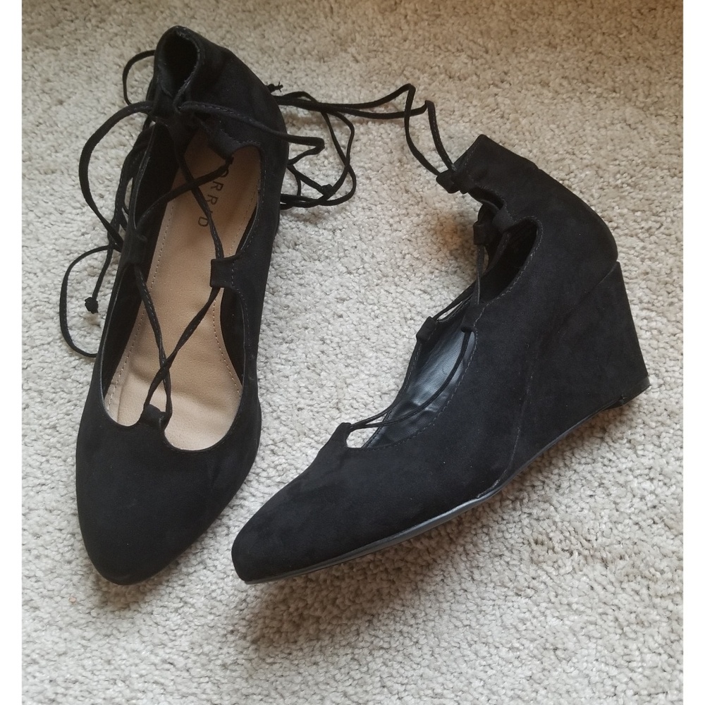 torrid lace up wedges
